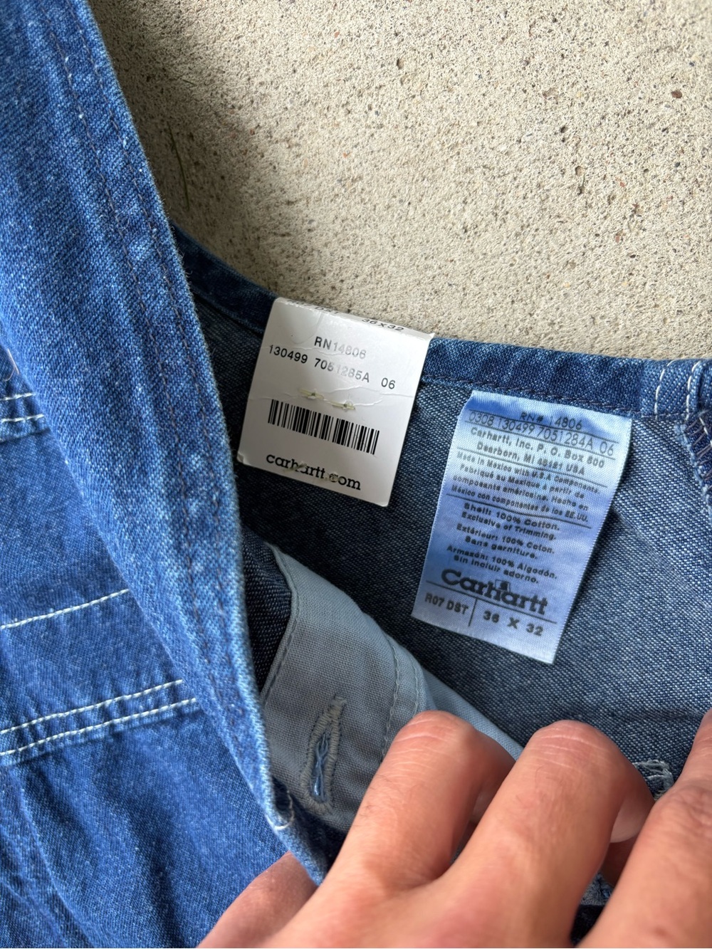 Vintage 2008 Carhartt R07 Denim Bib Overalls - NWT - 36x32 - Picture 3 of 5